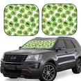 thumbnail image 1 of Goofa Green Kiwi Pattern 2 Piece Car Windshield Sun Shade Foldable | Front Windshield Shade for Sun, Heat and UV Rays | Sunshade for Car Front Window-Large, 1 of 7