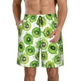 thumbnail image 1 of Goofa Green Kiwi Printed Mens Swim Trunks Summer Quick Dry Short Beach Swimwear Bathing Suits-Medium, 1 of 9