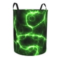 thumbnail image 1 of Goofa Green Lightning Printed Circular Hamper,Laundry Basket with Handles,Storage Baskets Foldable,Large Capacity Laundry Hamper-Small, 1 of 8