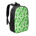 thumbnail image 1 of Goofa Green Lizard Pattern 17in Student Backpack - School, Travel, Work Bookbag -Laptop Backpack,Water Resistant College School Computer Bag, 1 of 6