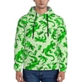thumbnail image 1 of Goofa Green Lizard for Men's Hooded Sweatshirt - Lightweight Pullover Hoodie with Kangaroo Pocket, Perfect for Everyday Wear-Small, 1 of 7