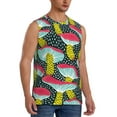 thumbnail image 1 of Goofa Green Mushroom Printed Men's Sleeveless T-Shirt - Athletic Gym Workout Tank Top for Men - Moisture-Wicking, UPF 30+ Quick-Dry Muscle Tee-Small, 1 of 8