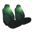 thumbnail image 1 of Goofa Green Night Sky Moon Branches Printed Car Seat Covers, Automotive Seat Covers for Cars Trucks and SUVs, Quick Setup Universal Fit Elastic Seat Covers-1, 1 of 6
