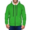 thumbnail image 1 of Goofa Green Pattern Mens Full-zip Hoodie, Zip-up Pullover Hooded Sweatshirt, Kangaroo Pocket Hoodie Ideal for Daily Wear, Travel, and Home-XX-Large, 1 of 5