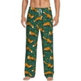 thumbnail image 1 of Goofa Green Plants with Fox Pattern Printed Soft Pajama Pants for Men, Wide Leg Comfy Casual Lounge Yoga Pants-X-Large, 1 of 9