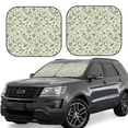 thumbnail image 1 of Goofa Green Rabbit Pattern 2 Piece Car Windshield Sun Shade Foldable | Front Windshield Shade for Sun, Heat and UV Rays | Sunshade for Car Front Window-Medium, 1 of 7