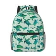 thumbnail image 1 of Goofa Green Sea Turtle Pattern Comfortable Student Backpack - Ergonomic Design, Durable, Water-Resistant, Multi-Compartment,Travel, and Outdoor Activities, 1 of 5