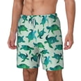 thumbnail image 1 of Goofa Green Sea Turtle Printed Men's Swim Trunks Board Shorts Quick Dry Mens Swimming Trunks with Compression Liner,Breathable Fit Hawaii Beach Shorts-XX-Large, 1 of 9