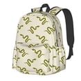 thumbnail image 1 of Goofa Green Snake Pattern Backpack for Students – Large Capacity, Lightweight with Adjustable Shoulder Straps, Perfect for School, Travel, 1 of 8