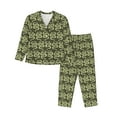 thumbnail image 1 of Goofa Green Snake Printed Women’s 2 Piece Pajama Set Super,Pajamas Women's Long Sleeve Sleepwear Soft Button Down Loungewear Pjs Lounge Set Nightwear-Large, 1 of 9