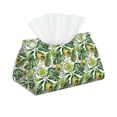thumbnail image 1 of Goofa Green Tropical Pattern Triangle Square Tissue Box Cover, Modern PVC Leathe Facial Paper Holder,Decorative Holder/Organizer for Bathroom Vanity Countertop, 1 of 9