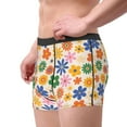 thumbnail image 1 of Goofa Groovy Daisy Flowers Printed Men's Boxer Briefs Underwear, Moisture-Wicking Underwear, Trunk,Soft and Breathable Cotton Underwear-X-Large, 1 of 9