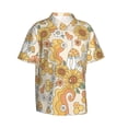 thumbnail image 1 of Goofa Groovy Hippie Flower Mushrooms Hawaiian Shirt for Men, Unisex Summer Beach Casual Short Sleeve Button Down Shirts,Aloha Tropical Floral print shirt-3X-Large, 1 of 9