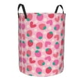 thumbnail image 1 of Goofa Haear Strawberry Printed Circular Hamper,Laundry Basket with Handles,Storage Baskets Foldable,Large Capacity Laundry Hamper-Small, 1 of 8