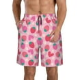 thumbnail image 1 of Goofa Haear Strawberry Printed Mens Swim Trunks Summer Quick Dry Short Beach Swimwear Bathing Suits-3X-Large, 1 of 9