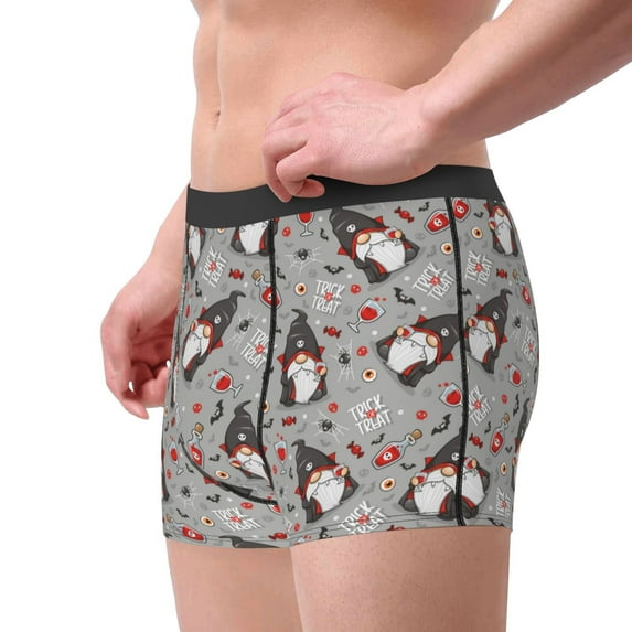 Goofa Halloween Gnome Printed Men's Boxer Briefs Underwear, Moisture-Wicking Underwear, Trunk,Soft and Breathable Cotton Underwear-Medium
