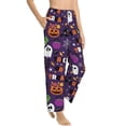 thumbnail image 1 of Goofa Halloween Sweet Candy Printed Soft Pajama Pants for Women, Wide Leg Comfy Casual Lounge Yoga Pants-Small, 1 of 9
