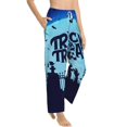 thumbnail image 1 of Goofa Halloween Trick Or Treat Printed Soft Pajama Pants for Women, Wide Leg Comfy Casual Lounge Yoga Pants-XX-Large, 1 of 9