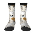 thumbnail image 1 of Goofa Hand Drawn Animals Printed Men's Crew Socks, Soft Durable Breathable Moisture-Wicking with Odor Control Cotton socks, 1 of 9