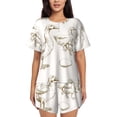 thumbnail image 1 of Goofa Hand Drawn Goose for Womens Cotton 2 Piece Pajamas Set Classic Short Sleeve Pjs Set Soft Button Down Sleepwear Loungewear-X-Large, 1 of 7
