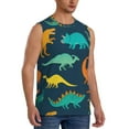 thumbnail image 1 of Goofa Hand Drawn Seamless Printed Men's Sleeveless T-Shirt - Athletic Gym Workout Tank Top for Men - Moisture-Wicking, UPF 30+ Quick-Dry Muscle Tee-Medium, 1 of 8