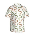 thumbnail image 1 of Goofa Hand Drawn Snake Hawaiian Shirt for Men, Unisex Summer Beach Casual Short Sleeve Button Down Shirts,Aloha Tropical Floral print shirt-, 1 of 9