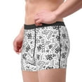 thumbnail image 1 of Goofa Hand Drawn Snake Printed Men's Boxer Briefs Underwear, Moisture-Wicking Underwear, Trunk,Soft and Breathable Cotton Underwear-X-Large, 1 of 9