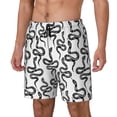thumbnail image 1 of Goofa Hand Drawn Snake Printed Men's Swim Trunks Board Shorts Quick Dry Mens Swimming Trunks with Compression Liner,Breathable Fit Hawaii Beach Shorts-X-Large, 1 of 9
