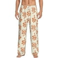 thumbnail image 1 of Goofa Hand Drawn Snake Printed Soft Pajama Pants for Men, Wide Leg Comfy Casual Lounge Yoga Pants-Medium, 1 of 9