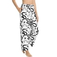 thumbnail image 1 of Goofa Hand Drawn Snake Printed Soft Pajama Pants for Women, Wide Leg Comfy Casual Lounge Yoga Pants-Large, 1 of 9