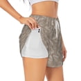 thumbnail image 1 of Goofa Hand Drawn Snake Printed Women 2 in 1 Running Shorts,Quick Dry Athletic Workout Shorts,High Waisted Athletic Shorts with Liner Pockets-Small, 1 of 9