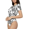 thumbnail image 1 of Goofa Hand Drawn Snake Printed Women Rash Guard Short Sleeve,Tummy control Swimsuit Surfing Swimsuit Bathing Suit One Piece Swimsuit UPF 50-XX-Large, 1 of 9
