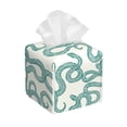 thumbnail image 1 of Goofa Hand Drawn Snake Tissue Box Cover PVC Leather Tissue Holder Square Facial Tissue Case Facial Paper Organizer Dispenser for Bathroom, Vanity Countertop, 1 of 8