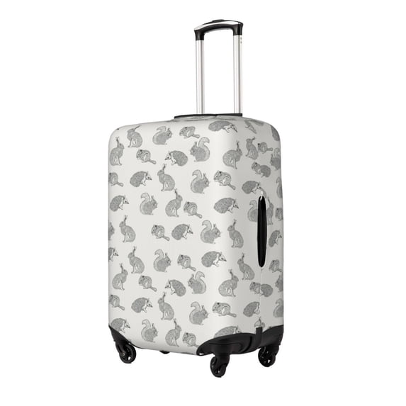 Goofa Hand Drawn Squirrel Pattern Luggage Covers For Suitcase,Suitcase Cover Protector Fit 18-32 Inch Luggage-Large