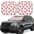 thumbnail image 1 of Goofa Hand Drawn Strawberry Pattern 2 Piece Car Windshield Sun Shade Foldable | Front Windshield Shade for Sun, Heat and UV Rays | Sunshade for Car Front Window-Large, 1 of 7