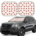 thumbnail image 1 of Goofa Hand Drawn Strawberry Pattern 2 Piece Car Windshield Sun Shade Foldable | Front Windshield Shade for Sun, Heat and UV Rays | Sunshade for Car Front Window-Small, 1 of 7
