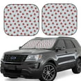 thumbnail image 1 of Goofa Hand Drawn Strawberry Pattern 2 Piece Car Windshield Sun Shade Foldable | Front Windshield Shade for Sun, Heat and UV Rays | Sunshade for Car Front Window-Small, 1 of 7