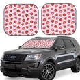 thumbnail image 1 of Goofa Hand Drawn Strawberry Pattern 2 Piece Car Windshield Sun Shade Foldable | Front Windshield Shade for Sun, Heat and UV Rays | Sunshade for Car Front Window-Small, 1 of 7
