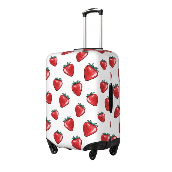 Goofa Hand Drawn Strawberry Pattern Luggage Covers For Suitcase,Suitcase Cover Protector Fit 18-32 Inch Luggage-Small