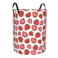 thumbnail image 1 of Goofa Hand Drawn Strawberry Printed Circular Hamper,Laundry Basket with Handles,Storage Baskets Foldable,Large Capacity Laundry Hamper-Medium, 1 of 8