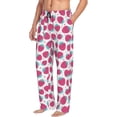 thumbnail image 1 of Goofa Hand Drawn Strawberry Printed Soft Pajama Pants for Men, Wide Leg Comfy Casual Lounge Yoga Pants-Medium, 1 of 9