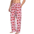 thumbnail image 1 of Goofa Hand Drawn Strawberry Printed Soft Pajama Pants for Men, Wide Leg Comfy Casual Lounge Yoga Pants-XX-Large, 1 of 9