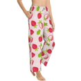 thumbnail image 1 of Goofa Hand Drawn Strawberry Printed Soft Pajama Pants for Women, Wide Leg Comfy Casual Lounge Yoga Pants-Medium, 1 of 9