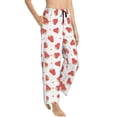 thumbnail image 1 of Goofa Hand Drawn Strawberry Printed Soft Pajama Pants for Women, Wide Leg Comfy Casual Lounge Yoga Pants-X-Large, 1 of 9