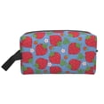thumbnail image 1 of Goofa Hand Drawn Strawberry Printed Toiletry Bag with Handle,Large Capacity Travel Makeup Cosmetic Bag for Women, Carry on Airport Airline Compliant Bag, 1 of 9