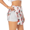thumbnail image 1 of Goofa Hand Drawn Strawberry Printed Women 2 in 1 Running Shorts,Quick Dry Athletic Workout Shorts,High Waisted Athletic Shorts with Liner Pockets-Large, 1 of 9