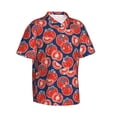 thumbnail image 1 of Goofa Hand Drawn Tomatoes Hawaiian Shirt for Men, Unisex Summer Beach Casual Short Sleeve Button Down Shirts,Aloha Tropical Floral print shirt-X-Large, 1 of 9