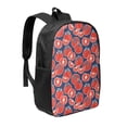 thumbnail image 1 of Goofa Hand Drawn Tomatoes Pattern 17in Student Backpack - School, Travel, Work Bookbag -Laptop Backpack,Water Resistant College School Computer Bag, 1 of 6