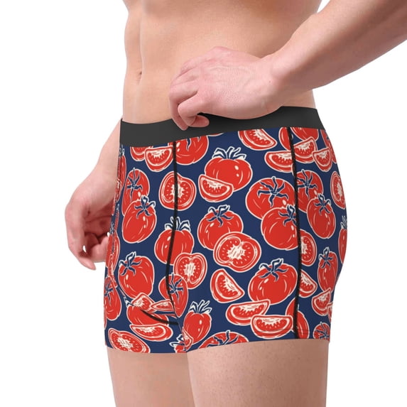 Goofa Hand Drawn Tomatoes Printed Men's Boxer Briefs Underwear, Moisture-Wicking Underwear, Trunk,Soft and Breathable Cotton Underwear-XX-Large