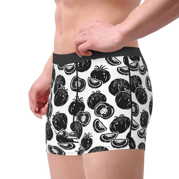 Goofa Hand Drawn Tomatoes Printed Men's Boxer Briefs Underwear, Moisture-Wicking Underwear, Trunk,Soft and Breathable Cotton Underwear-XX-Large